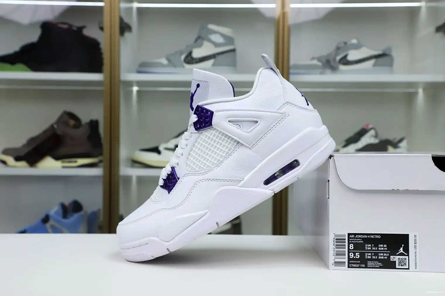 4 METALLIC AIR JORDAN Kimikick PURPLE 0616